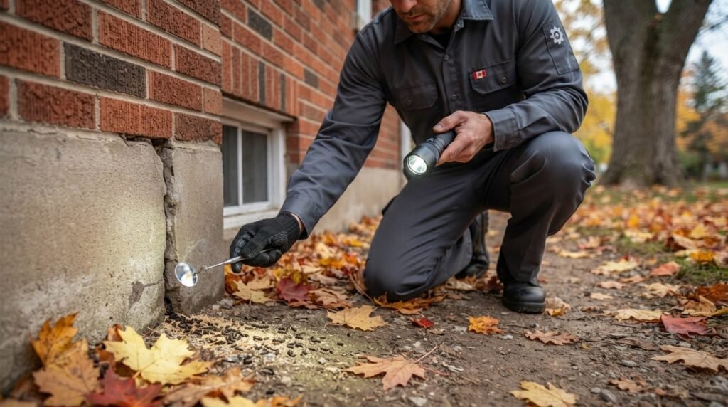 Mouse squeezing through house gap 202607130038
