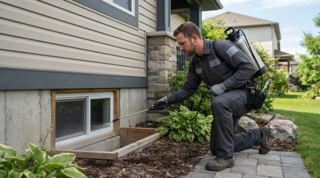 Pest control technician spraying… 202607142150